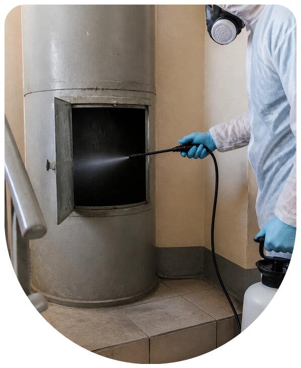 Профессиональная дезинсекция мусоропровода в Дальнереченске