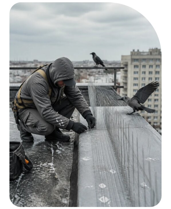 Защита от ворон под ключ в Дальнереченске по цене от 5095 р. | Сенат-Длн